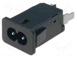 Connector: AC supply; socket; male; 2.5A; 250VAC; IEC 60320; 1.2mH