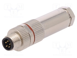 Connector: M8; male; PIN: 5; for cable; plug; 1.5A; 30V; IP67