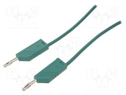 Test lead; 60VDC; 30VAC; 16A; Len: 0.5m; green; Cond.cross sec: 1mm2