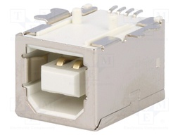 Socket; USB B; SMT; horizontal