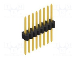 Connector: pin strips; pin header; male; PIN: 8; 1.27mm; THT; 1x8