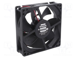 Fan: DC; axial; 12VDC; 92x92x25mm; 57m3/h; 22dBA; ball bearing