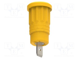 Connector: 4mm banana; socket; 36A; yellow-green; nickel plated