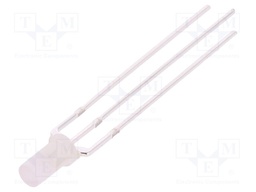 LED; 3mm; bicolour; red/yellow-green; 68÷100mcd; 30÷45mcd; 140°