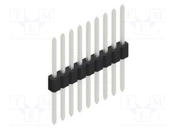 Connector: pin strips; pin header; male; PIN: 9; 1.27mm; THT; 1x9