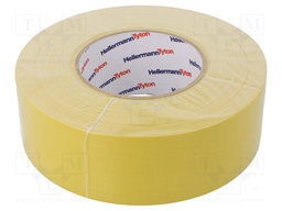 Tape: fixing; W: 50mm; L: 50m; yellow; -30÷80°C; 64N/cm; 10%