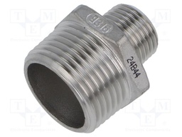 Male-male,reductive; max.10.5bar; 1.4408 stainless steel; G316