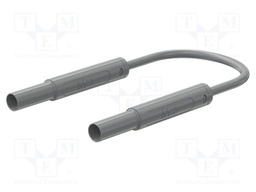 Test lead; 32A; banana plug 4mm,both sides; insulated; Len: 0.5m