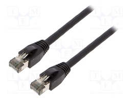 Patch cord; S/FTP; Cat 8.1; stranded; Cu; LSZH; black; 5m; 26AWG