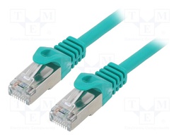 Patch cord; F/UTP; 6; stranded; CCA; PVC; green; Len: 3m; RJ45 plug