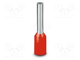 Tip: bootlace ferrule; insulated; copper; 1mm2; Bit len: 8mm; red