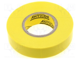 Tape: electrical insulating; W: 19mm; L: 20m; D: 0.19mm; yellow; 380%