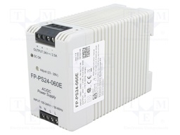 Power supply: switched-mode; for DIN rail; 60W; 24VDC; 23÷29VDC