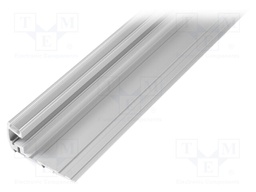 Profiles for LED modules; transparent; step; L: 2m; aluminium
