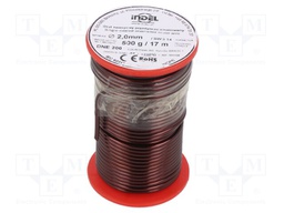 Coil wire; single coated enamelled; 2mm; 500g; -65÷200°C; Core: Cu