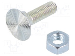 Screw; with double fins,with flange nut; M6x30; 1; Head: flat