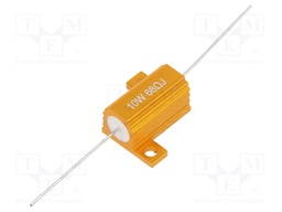 Resistor: wire-wound; with heatsink; 68Ω; 10W; ±5%; 50ppm/°C