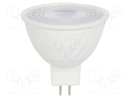 LED lamp; white cold; GU5,3; 12VDC; 455lm; P: 6W; 38°; 6500K; IP20