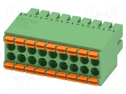 PCB connector, nominal cross section: 1.5 mm2, color: green,