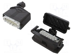 Connector: HDC; Type: with cable gland; Pitch: 77,5x27mm; 500V; 16A