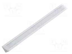 Profiles for LED modules; white; angular,recessed; natural; L: 1m