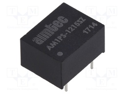 Converter: DC/DC; 1W; Uin: 10.8÷13.2V; 15VDC; Iout: 67mA; DIP8; 1.8g