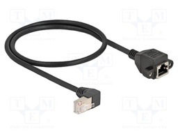 Extender Ethernet; S/FTP; Cat: 6a; 0.5m; LSZH; black; 26AWG; screw