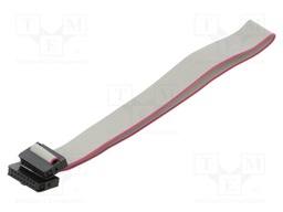 Ribbon cable with IDC connectors; 16x28AWG; Cable ph: 1mm; 0.3m
