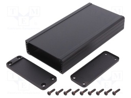 Enclosure: with panel; 1457; X: 84mm; Y: 160mm; Z: 28mm; aluminium