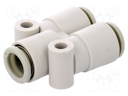 Tee fitting; plug-in; -1÷10bar; Mat: polypropylene; Y type branch