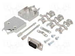 D-Sub; PIN: 9; plug; male; stamped and formed contacts; straight