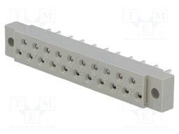 Socket; DIN 41617; female; PIN: 21; for cable; straight; 4A; 250V