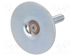 Foot of pin; Base dia: 50mm; M8; steel; Plunger length: 40mm