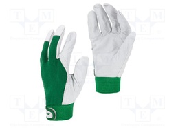 Protective gloves; Size: 10; green-white; tag