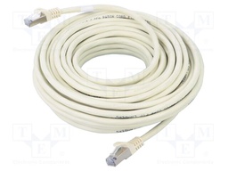 Patch cord; F/UTP; 6; stranded; CCA; PVC; white; 15m; 26AWG; Cores: 8