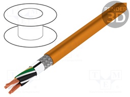 Wire: motor; chainflex® CF886; 4G2,5mm2; PVC; orange; stranded; Cu