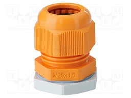 Cable gland; M25; 1.5; IP66; polyamide; orange