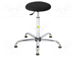 Stool; ESD; Seat dim: Ø370mm; 555÷805mm; Rsurf: 0.1÷1MΩ
