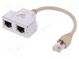 Splitter; Cat: 5; shielded; RJ45 socket x2,RJ45 plug
