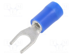 Tip: fork; M4; Ø: 4.3mm; 1.5÷2.5mm2; crimped; for cable; insulated