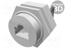 Coupler; RJ45; PIN: 8; Cat: 5e; Layout: 8p8c; Locking: threaded joint