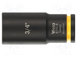 Socket; 6-angles,inch,socket spanner,impact; HEX 3/4"; 3/8"