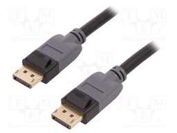 Cable; DisplayPort 1.3; DisplayPort plug,both sides; 3m; black