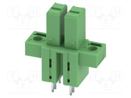 PCB headers, nominal cross section: 6 mm?, color: green, nom