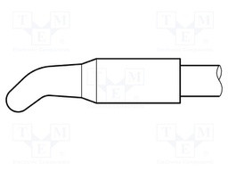 Tip; bent conical; 2.9mm; longlife; for  JBC-AP-A soldering iron