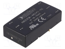 Converter: DC/DC; 20W; Uin: 18÷75V; 24VDC; Iout: 834mA; 2"x1"; 26g