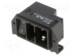 Un-Filtered IEC Power Entry Module, IEC C14, General Purpose, 10 A, 250 VAC, 2-Pole Switch