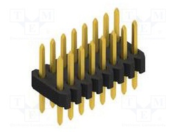 Connector: pin strips; pin header; male; PIN: 16; 1.27mm; THT; 2x8