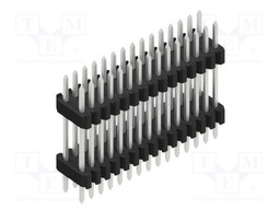 Connector: pin strips; pin header; male; PIN: 30; 1.27mm; THT; 2x15