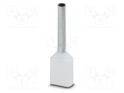 Tip: bootlace ferrule; insulated,double; copper; Bit len: 10mm